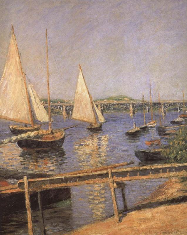 Gustave Caillebotte Sailing Boats at Argenteuil